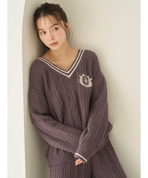 snidel  スナイデルホーム　ルームウェア　 ⭐︎上下セット⭐︎ ケーブルニットセットアップ（ルームウェア/パジャマ）｜SNIDEL HOME