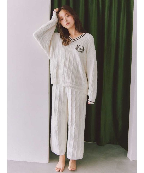 セール】ケーブルニットセットアップ（ルームウェア/パジャマ