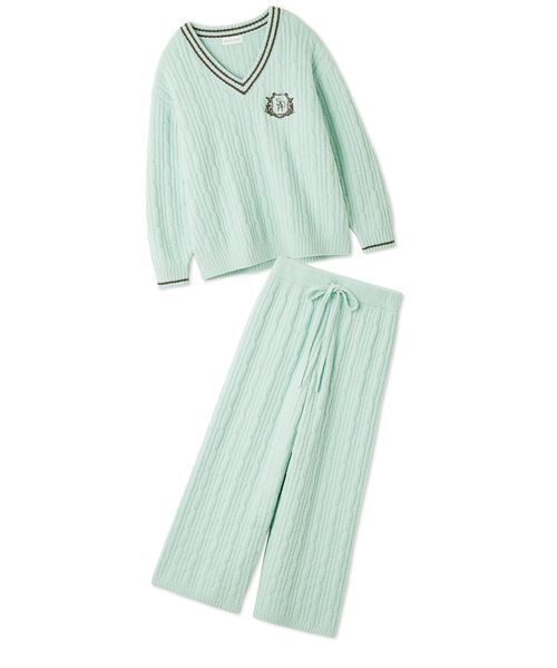 セール】ケーブルニットセットアップ（ルームウェア/パジャマ