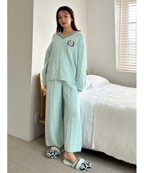 SNIDEL  ルームウェアセット スナイデルホーム SNIDEL HOME ケーブルニットセットアップ （PNK