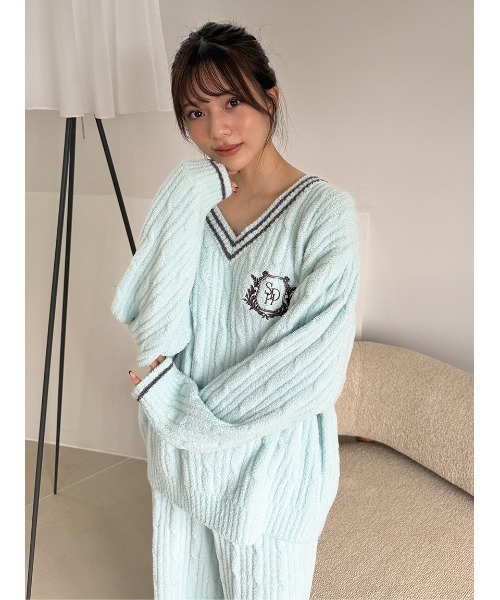 snidel ニットセットアップ ルームウェア ケーブルニットセットアップ（ルームウェア/パジャマ）｜SNIDEL HOME