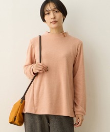 千鳥柄ジャガードプチハイネックトップス【大きいサイズあり】