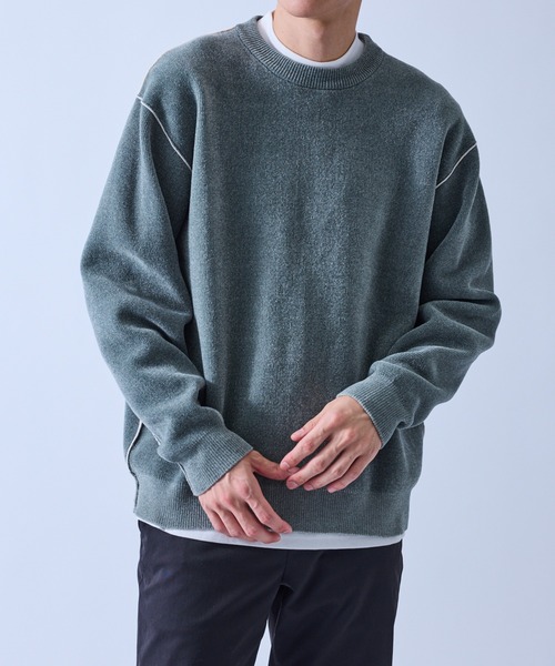 ダブルジャガードモールニットプルオーバー（ニット/セーター）｜ADAM