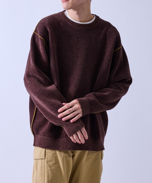 ダブルジャガードモールニットプルオーバー（ニット/セーター）｜ADAM