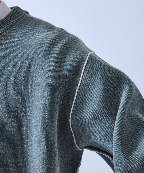 ダブルジャガードモールニットプルオーバー（ニット/セーター）｜ADAM