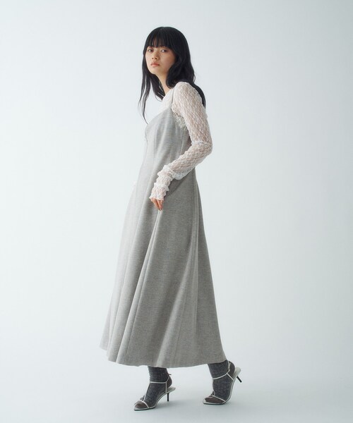 セール】tweed zip cami dress（ワンピース）｜CODE A（コードエー）の