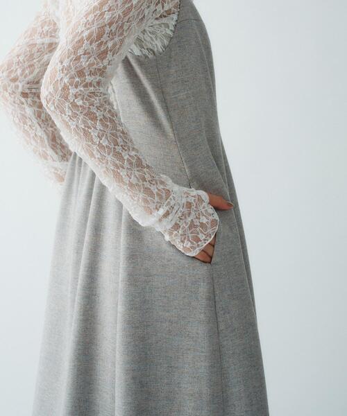 CODE A（コードエー）の「tweed zip cami dress（ワンピース・レディース・ネイビー系3/ライトグレー系3・34/36）」の5枚目の写真