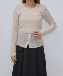 Enewd nina（エニュードニーナ）の「ニットレイヤードキャミトップス（ニット/セーター）」