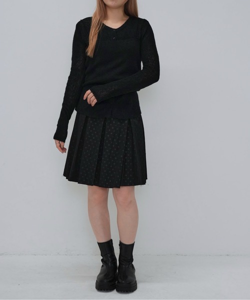 Enewd nina（エニュードニーナ）の「ニットレイヤードキャミトップス（ニット/セーター・レディース・アイボリー/ミント/モカ/ブラック・FREE）」の17枚目の写真