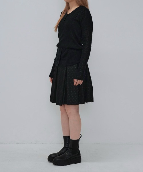 Enewd nina（エニュードニーナ）の「ニットレイヤードキャミトップス（ニット/セーター・レディース・アイボリー/ミント/モカ/ブラック・FREE）」の19枚目の写真