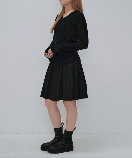 Enewd nina（エニュードニーナ）の「ニットレイヤードキャミトップス（ニット/セーター・レディース・アイボリー/ミント/モカ/ブラック・FREE）」の21枚目の写真