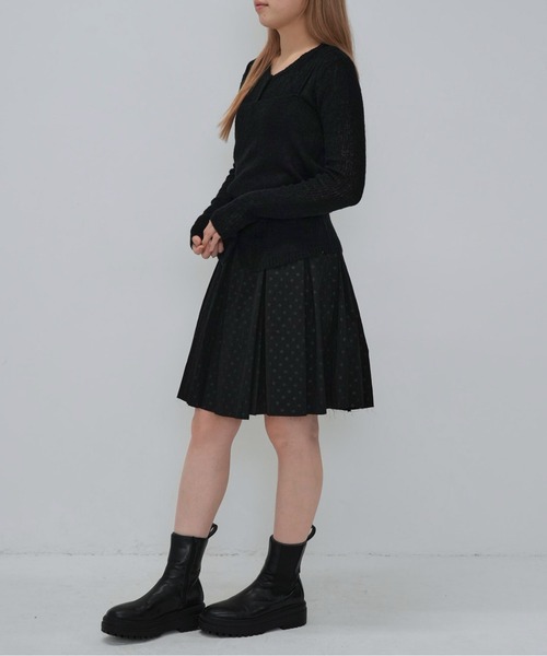 Enewd nina（エニュードニーナ）の「ニットレイヤードキャミトップス（ニット/セーター・レディース・アイボリー/ミント/モカ/ブラック・FREE）」の22枚目の写真