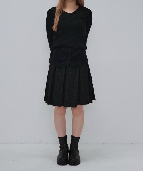 Enewd nina（エニュードニーナ）の「ニットレイヤードキャミトップス（ニット/セーター・レディース・アイボリー/ミント/モカ/ブラック・FREE）」の8枚目の写真