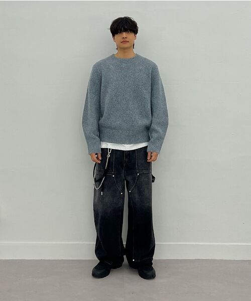 Millo Archive（ミロ アーカイブ）の「クロップシルエットニット [メランジベージュ]（ニット/セーター・メンズ・その他・X-LARGE/MEDIUM/LARGE）」の8枚目の写真