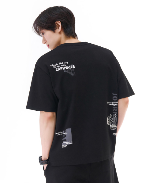 CHASECULT(チェイスカルト)の「男性全版レタリング半袖Tシャツ-ブラック(Tシャツ/カットソー・メンズ・ブラック・95/100/110/105/115)」の5枚目の写真