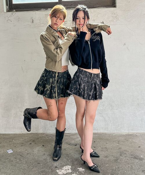 Midnight Move（ミッドナイトムーブ）の「camo mini skirt (khaki)（スカート・レディース・その他・SMALL/MEDIUM）」の12枚目の写真