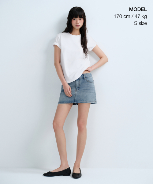 MUSINSA STANDARD WOMAN（ムシンサスタンダードウーマン）の「ウィメンズベーシッククルーネックTシャツ[ホワイト]（Tシャツ/カットソー・レディース・その他・SMALL/MEDIUM/LARGE/X-LARGE/X-SMALL）」の4枚目の写真