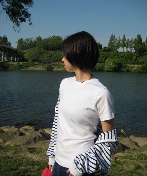 MUSINSA STANDARD WOMAN（ムシンサスタンダードウーマン）の「ウィメンズベーシッククルーネックTシャツ[ホワイト]（Tシャツ/カットソー・レディース・その他・SMALL/MEDIUM/LARGE/X-LARGE/X-SMALL）」の9枚目の写真