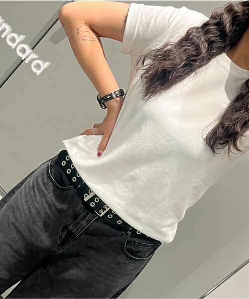 MUSINSA STANDARD WOMAN（ムシンサスタンダードウーマン）の「ウィメンズベーシッククルーネックTシャツ[ホワイト]（Tシャツ/カットソー・レディース・その他・SMALL/MEDIUM/LARGE/X-LARGE/X-SMALL）」の11枚目の写真