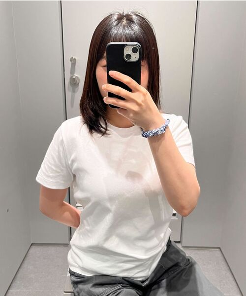 MUSINSA STANDARD WOMAN（ムシンサスタンダードウーマン）の「ウィメンズベーシッククルーネックTシャツ[ホワイト]（Tシャツ/カットソー・レディース・その他・SMALL/MEDIUM/LARGE/X-LARGE/X-SMALL）」の14枚目の写真