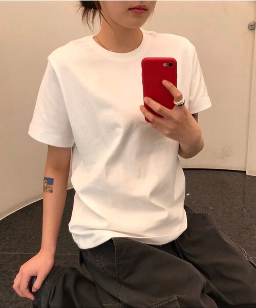 MUSINSA STANDARD WOMAN（ムシンサスタンダードウーマン）の「ウィメンズベーシッククルーネックTシャツ[ホワイト]（Tシャツ/カットソー・レディース・その他・SMALL/MEDIUM/LARGE/X-LARGE/X-SMALL）」の19枚目の写真