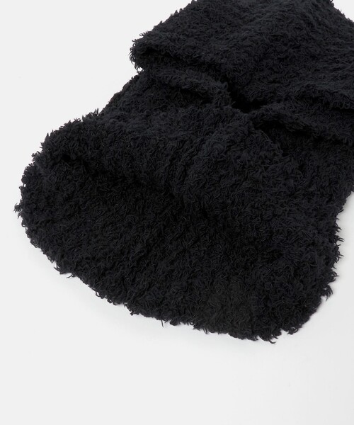 KIJIMA TAKAYUKI（キジマ　タカユキ）の「＜KIJIMA TAKAYUKI＞ニット フード/ネックウォーマー（ニットキャップ/ビーニー・レディース・ワイン/ブラック・FREE）」の7枚目の写真