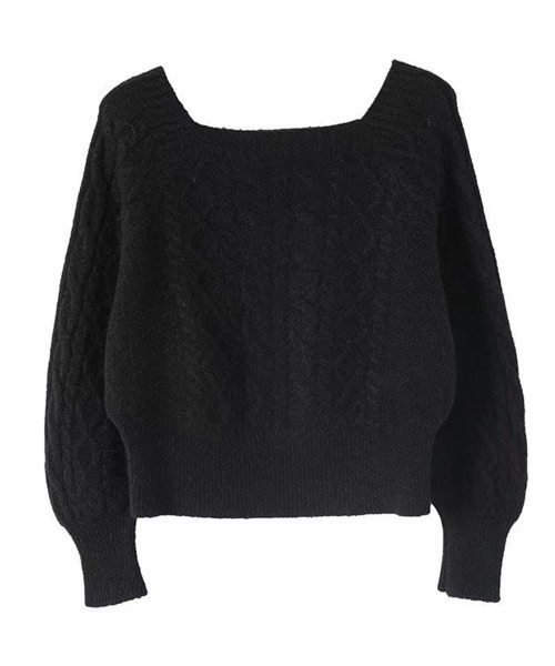 Beststore（ベストストア）の「編みニットセーター  ケーブルニット（ニット/セーター・レディース・ブルー/ライトピンク/グリーン/イエロー系・FREE）」の15枚目の写真