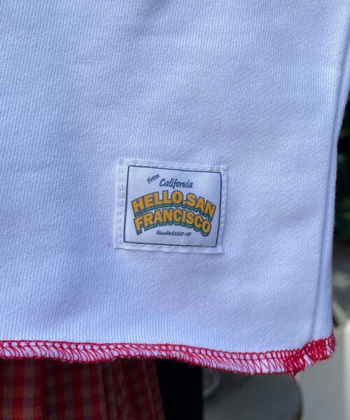 HELLO.SANFRANCISCO（ハローサンフランシスコ）の「【HELLO.SANFRANCISCO/ハローサンフランシスコ】フーディープリントパーカー（パーカー・レディース・ホワイト/レッド/グレー・ONE SIZE）」の17枚目の写真
