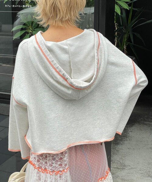 HELLO.SANFRANCISCO（ハローサンフランシスコ）の「【HELLO.SANFRANCISCO/ハローサンフランシスコ】フーディープリントパーカー（パーカー・レディース・ホワイト/レッド/グレー・ONE SIZE）」の21枚目の写真