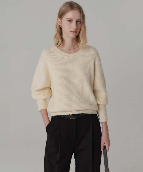 LOOKAST(ルックキャスト)の「チェニウールリブニット_アイボリー / CHENNY WOOL RIBBED KNIT_IVORY(ニット/セーター・レディース・アイボリー・SMALL/MEDIUM)」の2枚目の写真