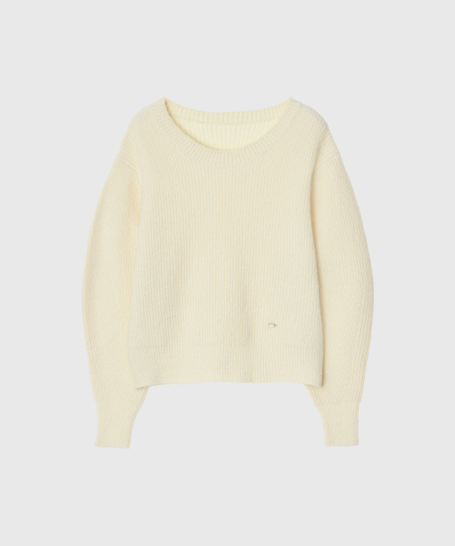 LOOKAST(ルックキャスト)の「チェニウールリブニット_アイボリー / CHENNY WOOL RIBBED KNIT_IVORY(ニット/セーター・レディース・アイボリー・SMALL/MEDIUM)」の3枚目の写真