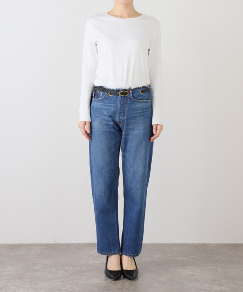 Bonum(ボナム)の「ベルテッドデニムパンツ(デニムパンツ・レディース・コバルトブルー/ネイビー/チャコールグレー・30/28/26)」の20枚目の写真