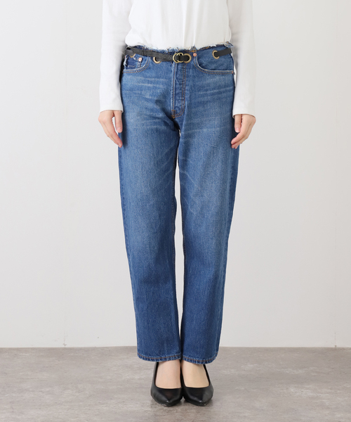 Bonum(ボナム)の「ベルテッドデニムパンツ(デニムパンツ・レディース・コバルトブルー/ネイビー/チャコールグレー・30/28/26)」の21枚目の写真