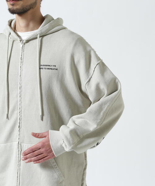 ROYAL FLASH（ロイヤルフラッシュ）の「Cell Division/セルディビジョン/ZIP HOODIE（パーカー・メンズ・ブラック/ベージュ・L/M）」の4枚目の写真