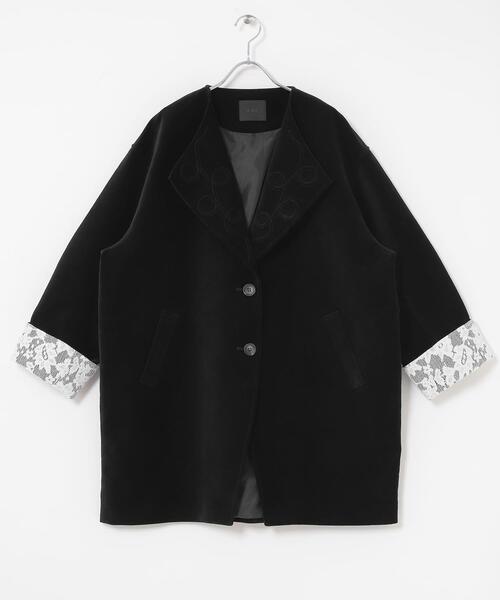 KBF（ケイビーエフ）の「ベロアBIGジャケット（その他アウター・レディース・ブラウン/ブラック・ONE）」の19枚目の写真