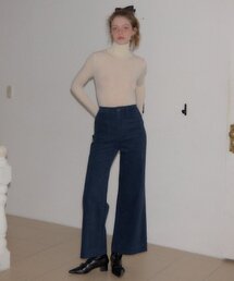 Corduroy Wide Pants_ Deep Blue