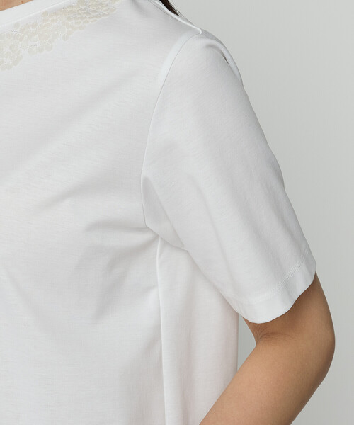COMME CA(コムサ)の「〔 TALLサイズ 〕 スーピマコットンポンチ Tシャツ(Tシャツ/カットソー・レディース・ホワイト/ダークブルー/ブラック・15号/13号)」の12枚目の写真