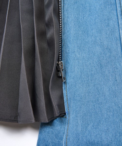 AULA AILA（アウラアイラ）の「【AVIREX】サイドプリーツジャンパースカート（ジャンパースカート・レディース・ライトブルー/ブルー・0/1）」の17枚目の写真