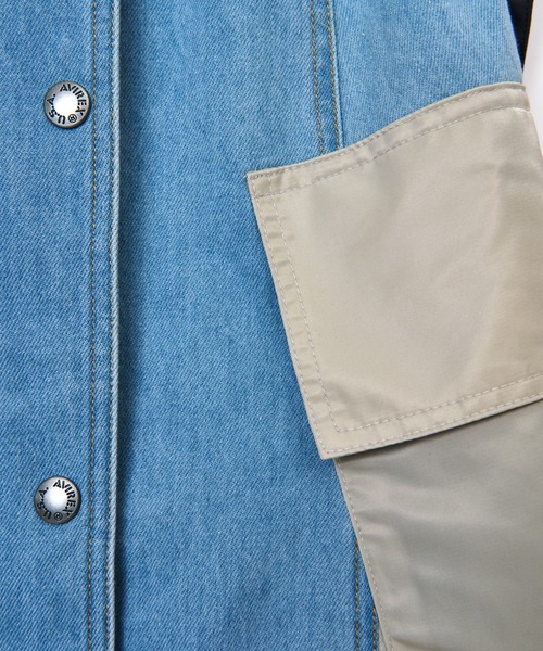 AULA AILA（アウラアイラ）の「【AVIREX】サイドプリーツジャンパースカート（ジャンパースカート・レディース・ライトブルー/ブルー・0/1）」の18枚目の写真