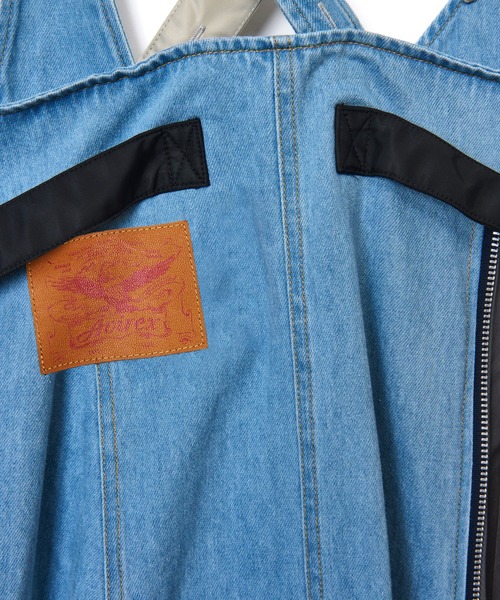 AULA AILA（アウラアイラ）の「【AVIREX】サイドプリーツジャンパースカート（ジャンパースカート・レディース・ライトブルー/ブルー・0/1）」の19枚目の写真