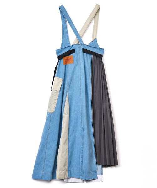 AULA AILA（アウラアイラ）の「【AVIREX】サイドプリーツジャンパースカート（ジャンパースカート・レディース・ライトブルー/ブルー・0/1）」の16枚目の写真