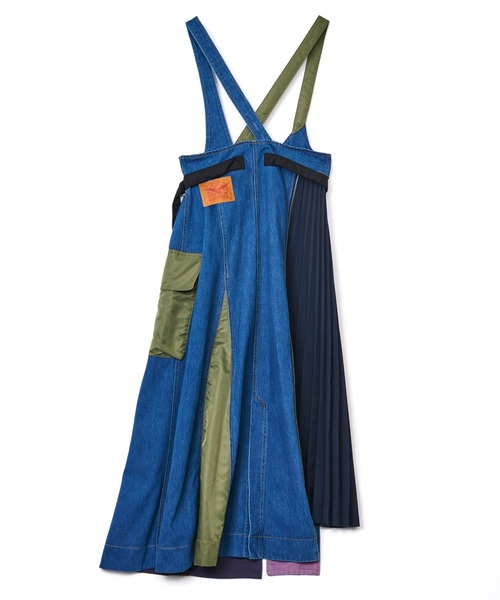 AULA AILA（アウラアイラ）の「【AVIREX】サイドプリーツジャンパースカート（ジャンパースカート・レディース・ライトブルー/ブルー・0/1）」の14枚目の写真