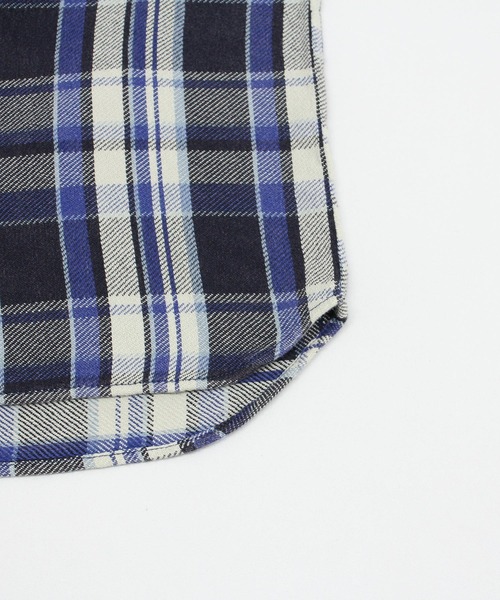 RNA（アールエヌエー）の「B2933 裏毛コンビリメイクシャツ（シャツ/ブラウス・レディース・チェック/ライトインディゴブルー・MEDIUM）」の7枚目の写真