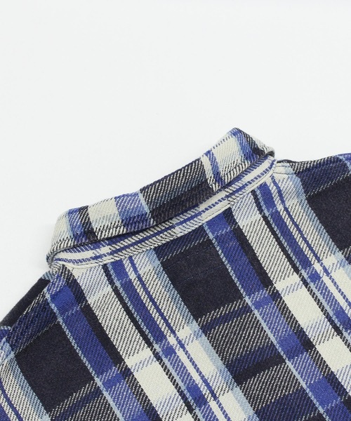 RNA（アールエヌエー）の「B2933 裏毛コンビリメイクシャツ（シャツ/ブラウス・レディース・チェック/ライトインディゴブルー・MEDIUM）」の13枚目の写真
