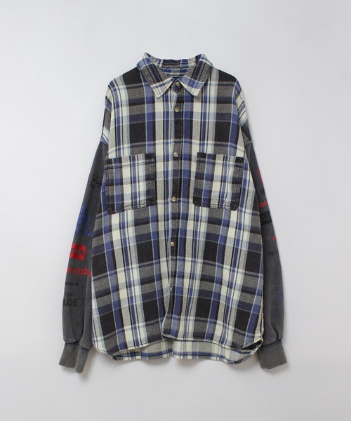 RNA（アールエヌエー）の「B2933 裏毛コンビリメイクシャツ（シャツ/ブラウス・レディース・チェック/ライトインディゴブルー・MEDIUM）」の14枚目の写真