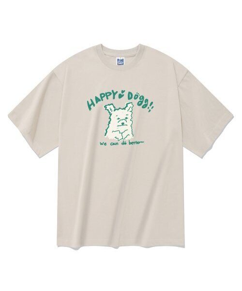 RADINEO(ラディネオ)の「ハッピードギ 半袖Tシャツ ベージュ(Tシャツ/カットソー・メンズ・その他・LARGE/MEDIUM/SMALL/X-LARGE)」の1枚目の写真