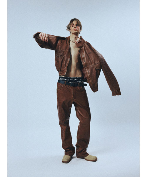 SUNDAY FRUIT MARKET（サンデーフルーツマーケット）の「SUNDAY VINTAGE LEATHER PANT BROWN（その他パンツ・レディース・その他・MEDIUM/LARGE）」の7枚目の写真