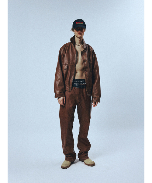 SUNDAY FRUIT MARKET（サンデーフルーツマーケット）の「SUNDAY VINTAGE LEATHER PANT BROWN（その他パンツ・レディース・その他・MEDIUM/LARGE）」の8枚目の写真