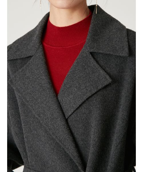 FRAY I.D(フレイアイディー)の「タイロッケンリバーロングコート(トレンチコート・レディース・イエロー/オフホワイト/チャコールグレー・0/1)」の9枚目の写真