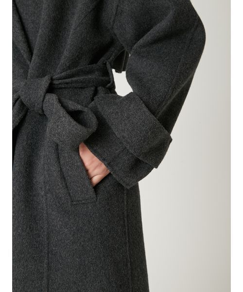 FRAY I.D(フレイアイディー)の「タイロッケンリバーロングコート(トレンチコート・レディース・イエロー/オフホワイト/チャコールグレー・0/1)」の10枚目の写真